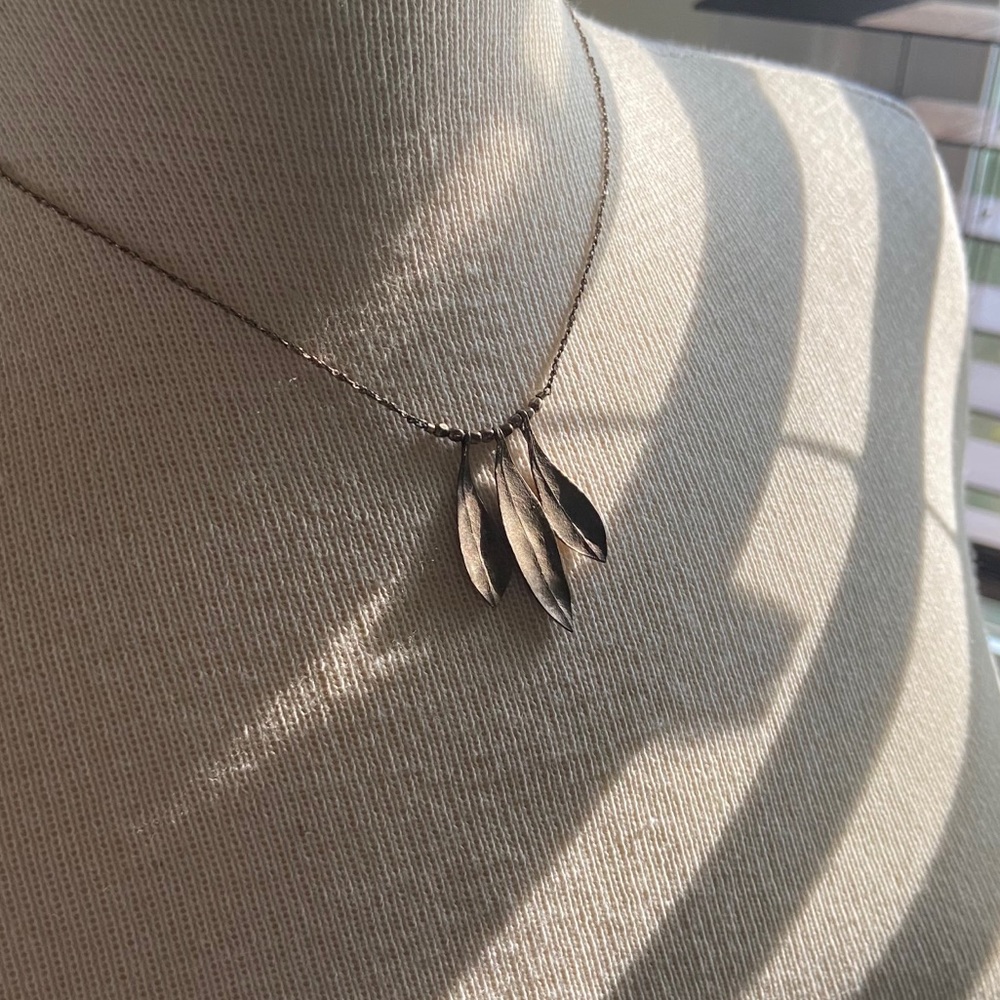 14k Gold Vermeil Leaf Necklace